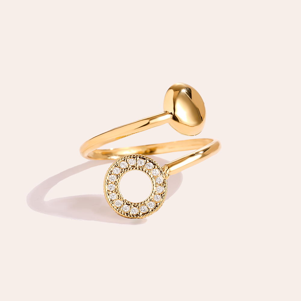 Edelstahl Ring Diamond Cycle And Plate