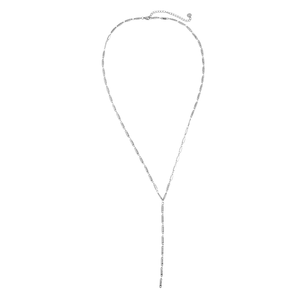 60+10cm Rechteckkette Edelstahl Halskette       