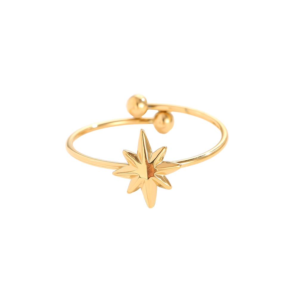 Sharp Star Edelstahl Ring     