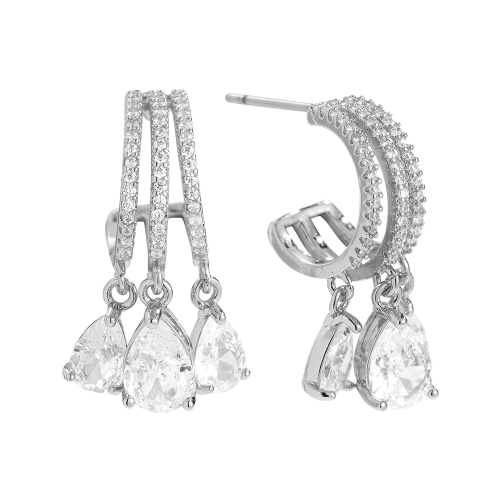 Diamond Drops Vergoldete Ohrringe  