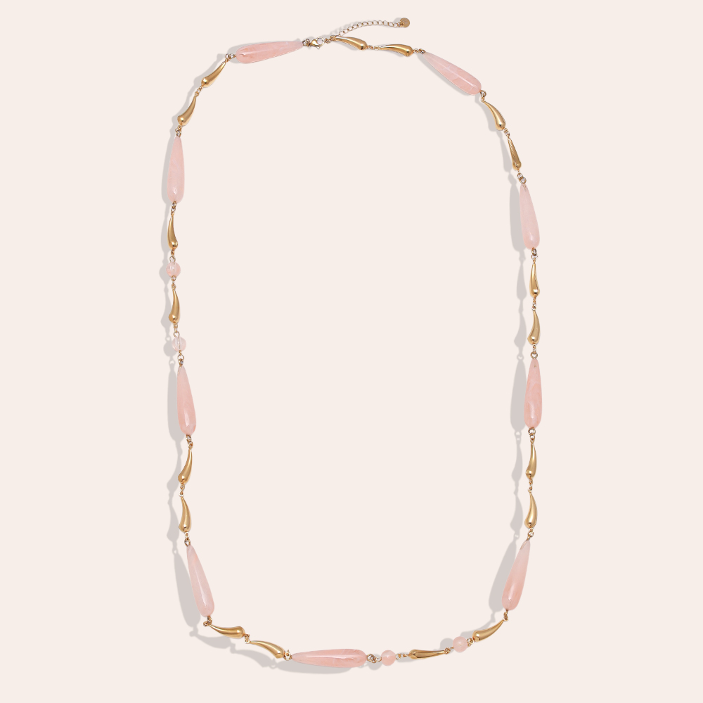 97cm Long Drop Resin Edelstahl Halsketten   