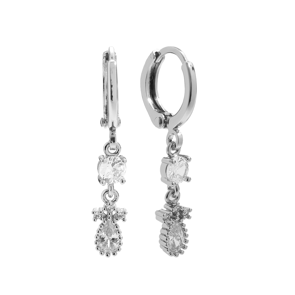 3cm Bright Diamonds Vergoldete Ohrringe 
