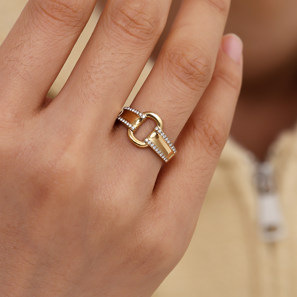 O In Diamond Edelstahl Ring     