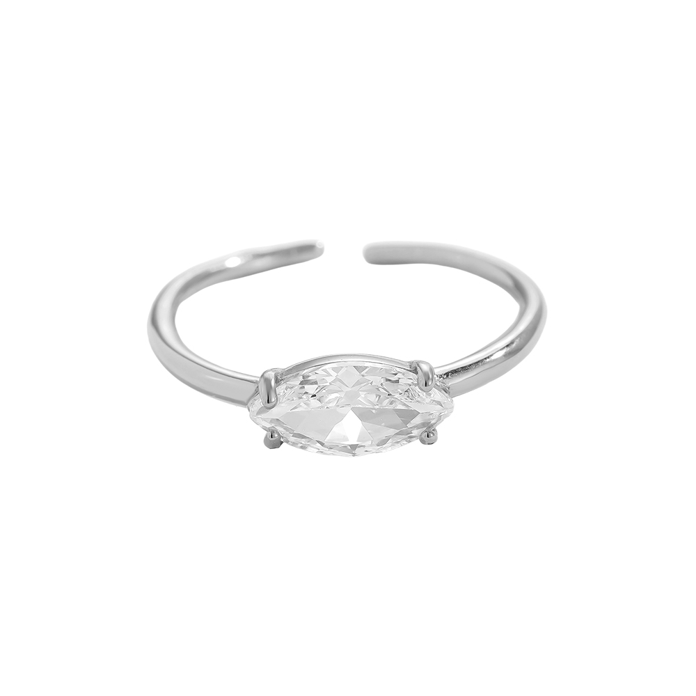 Eye Diamond Edelstahl Ring    