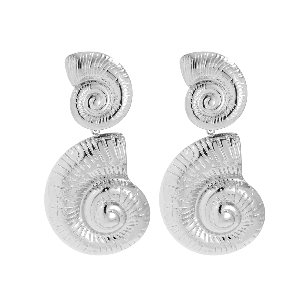 23*44mm Nice Conch Edelstahl Ohrringe