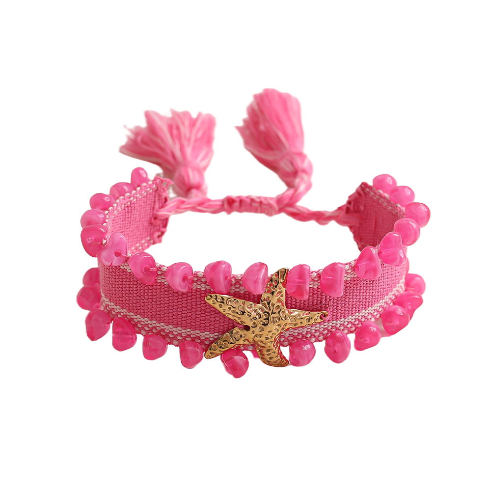 Seestern auf einem Polyesterbeutel Edelstahl Armband   