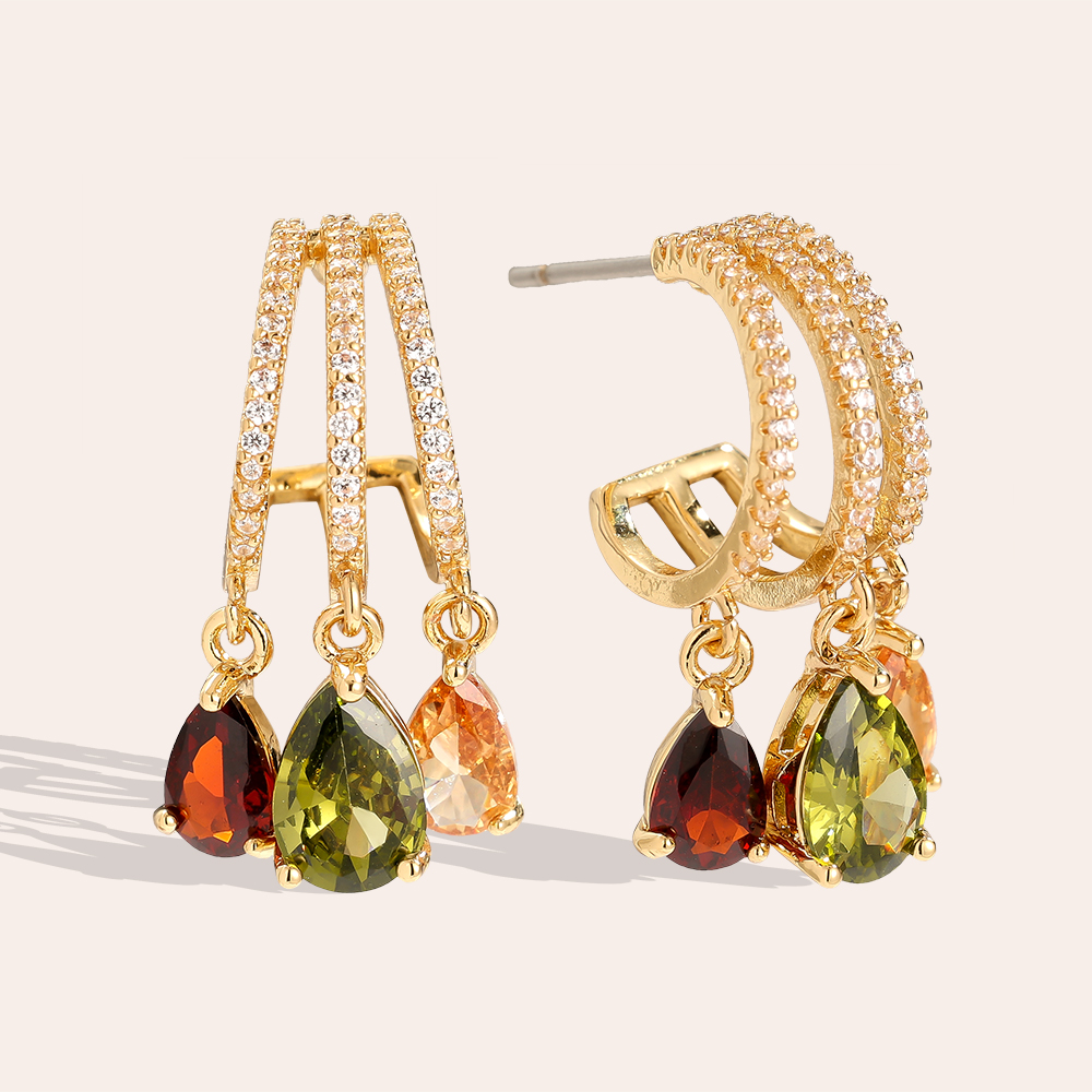 Diamond Drops Vergoldete Ohrringe  