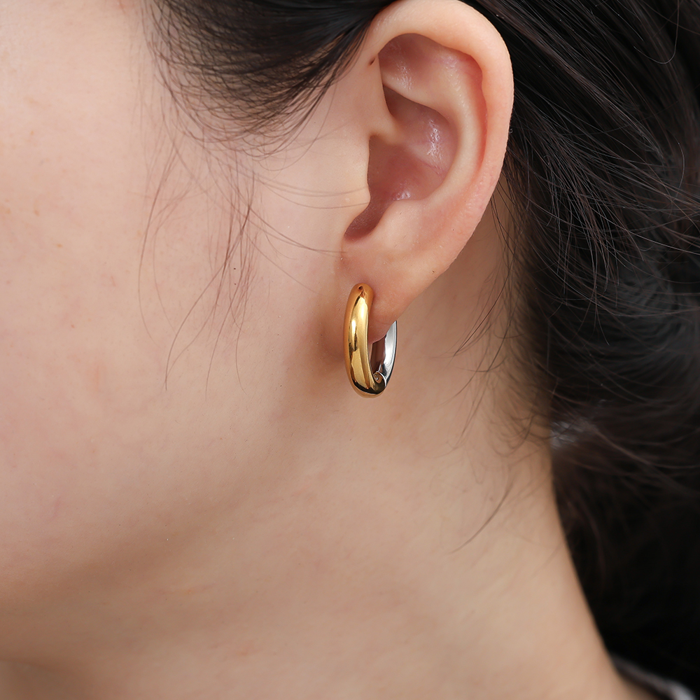 20mm Simple Hoop Edelstahl Ohrringe