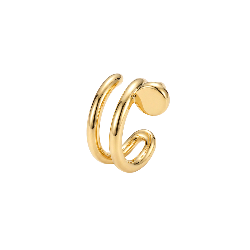 Vergoldete Ear-cuffs 15mm Nagelform