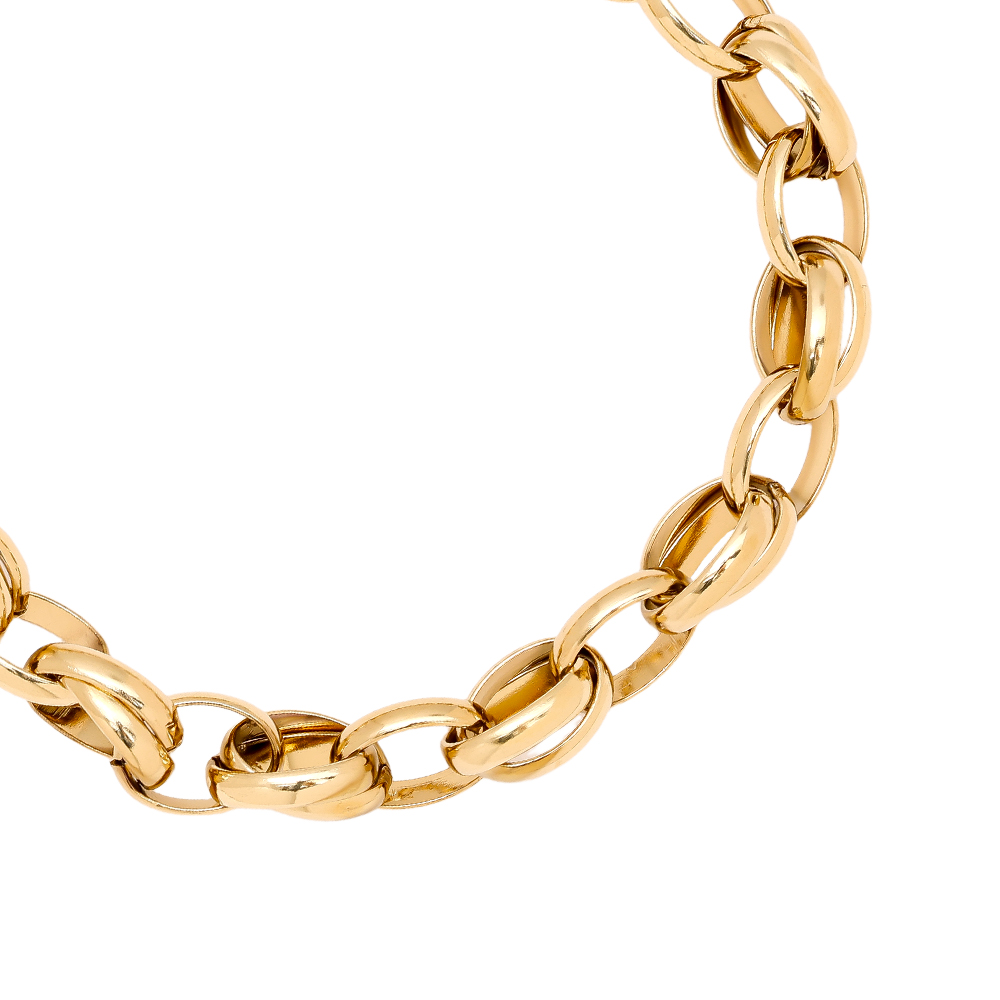 Edelstahl Armkette 18cm Oval Chain