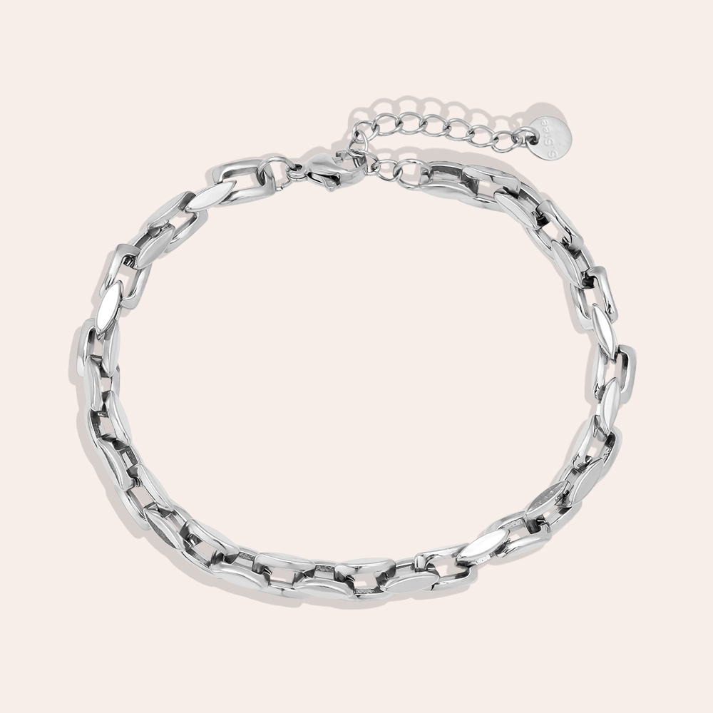 Edelstahl Armkette 16cm Linked Chain