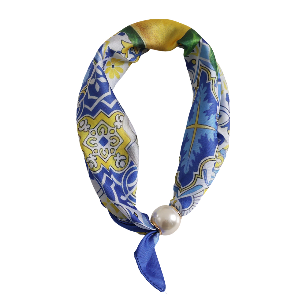 43cm Zitronen Muster Perlen Schal