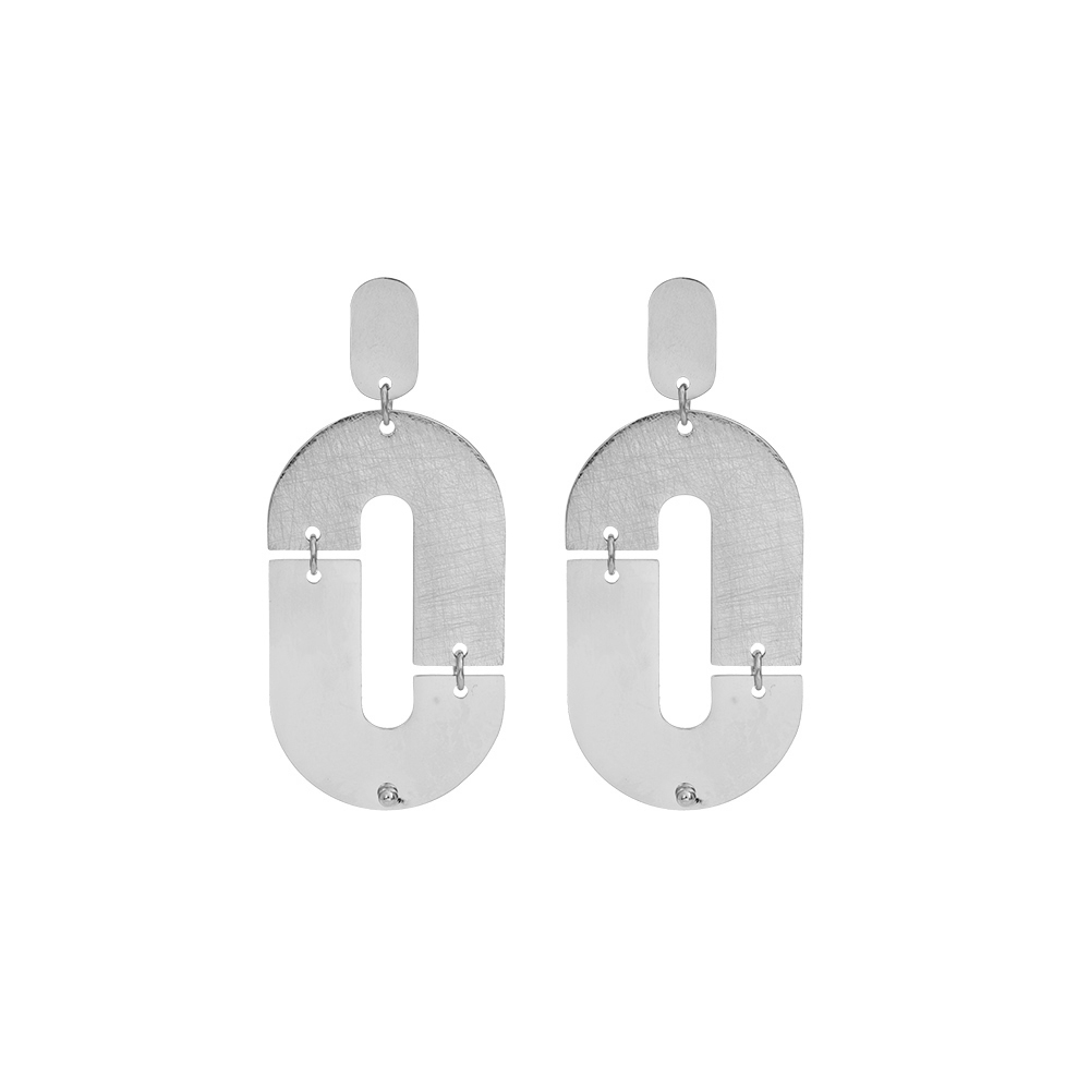Edelstahl Ohrringe Double J