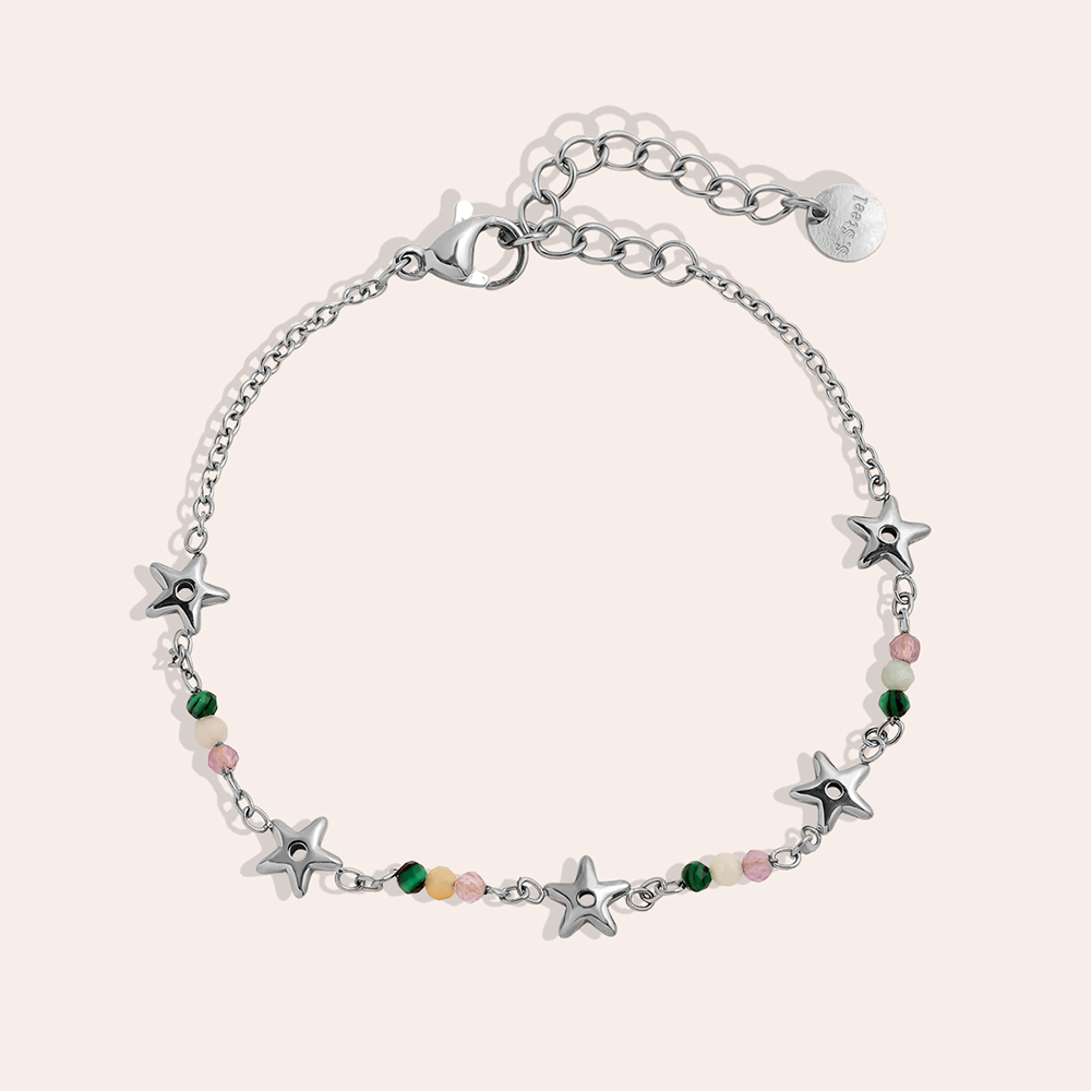 16cm Mini Stars Edelstahl Armband