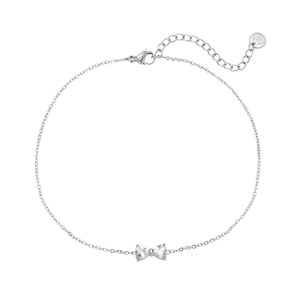 16cm Bowtie Diamond Edelstahl Armband