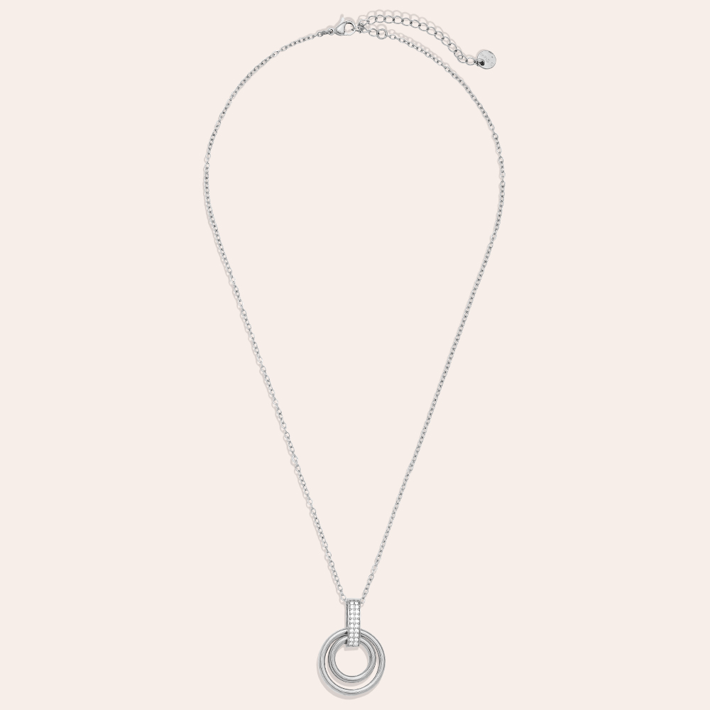 Edelstahl Halskette 60cm Cycle And Diamond Lock