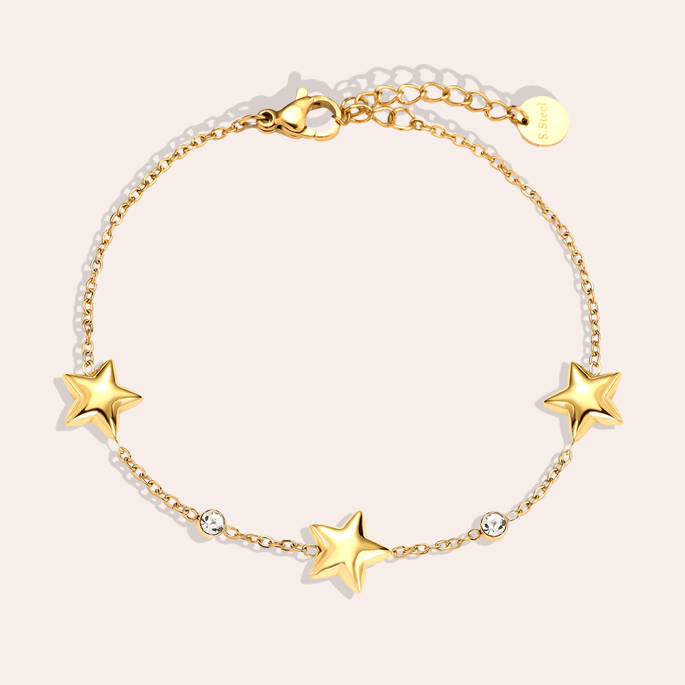 16cm Mini Star Diamond Edelstahl Armband