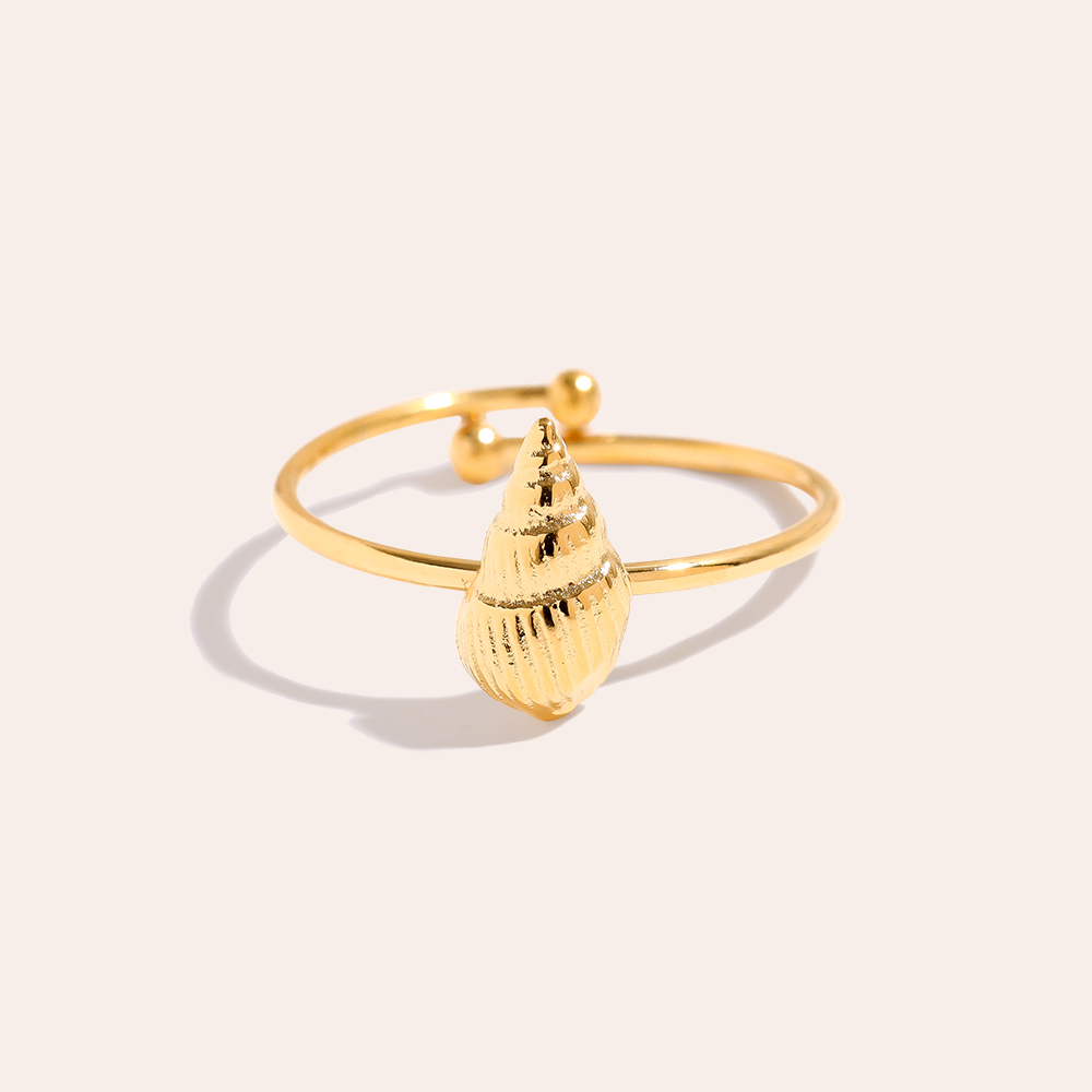 Single Snail Edelstahl Ring     