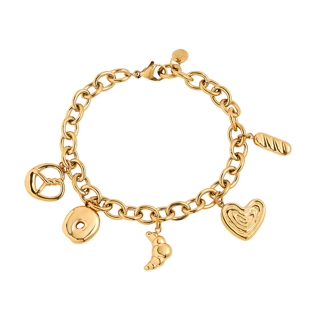 19cm Nice Breakfast Edelstahl Armband    