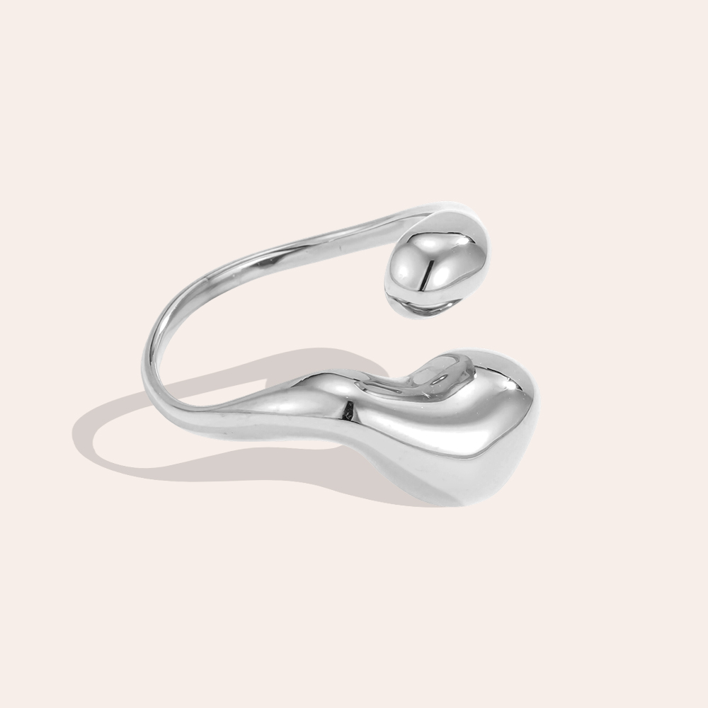 Edelstahl Ring Verstellbarer Knochenform