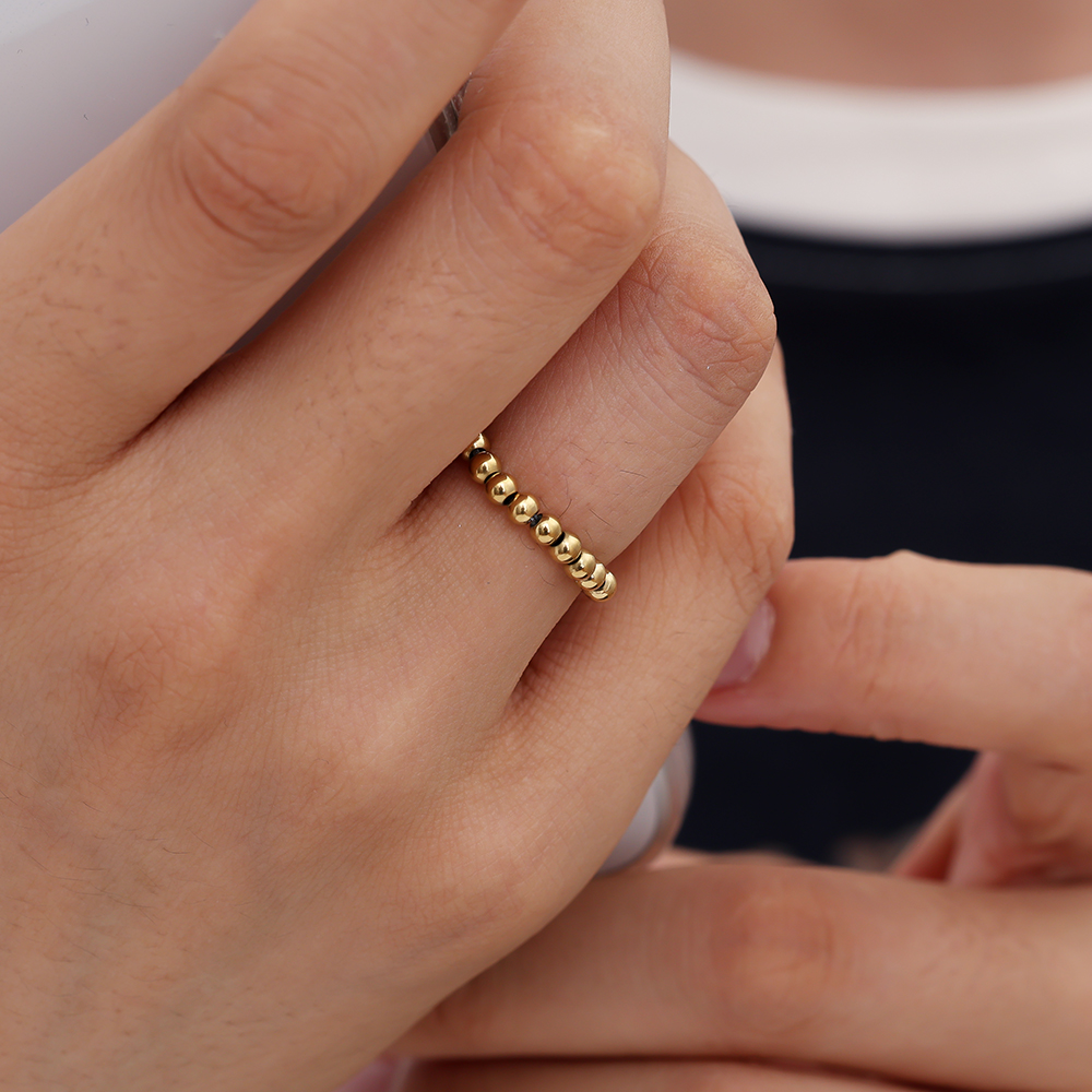 3mm Linsen Elastic Edelstahl Ring  