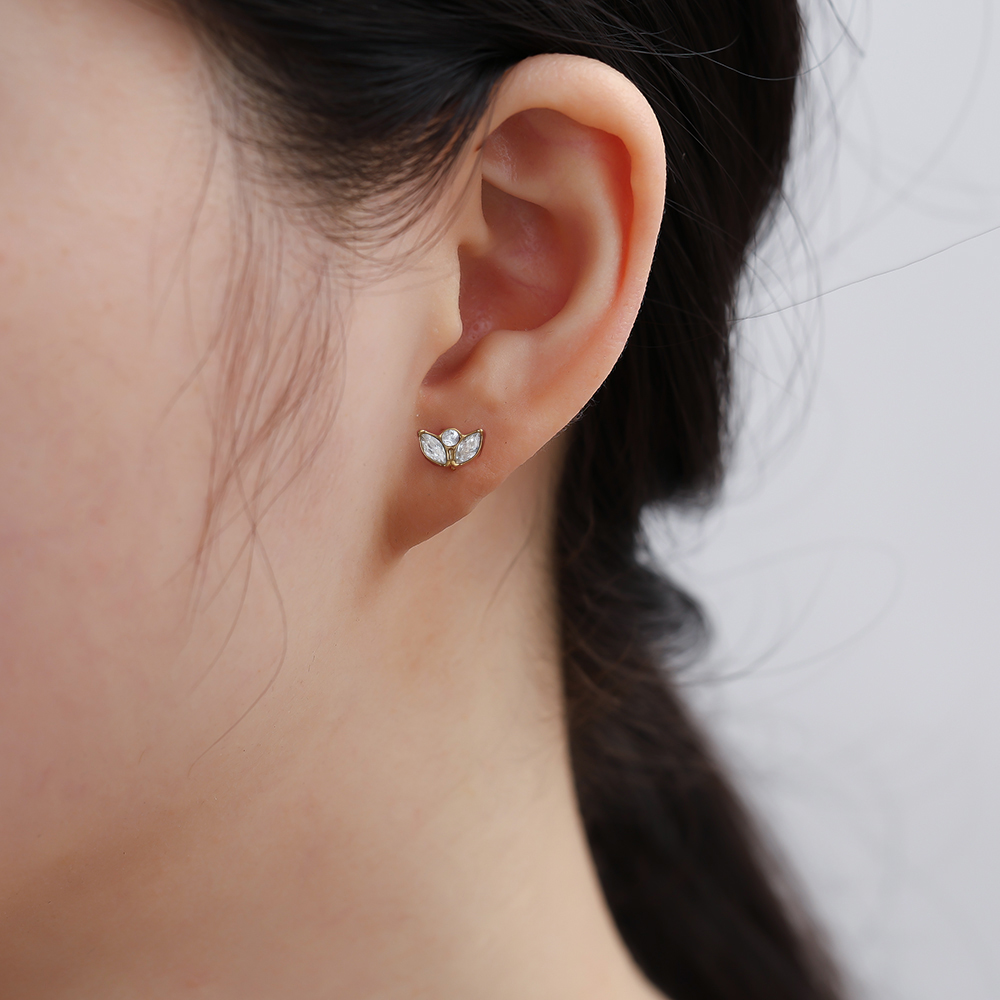 5mm Mini Diamond Crown Edelstahl Piercing      