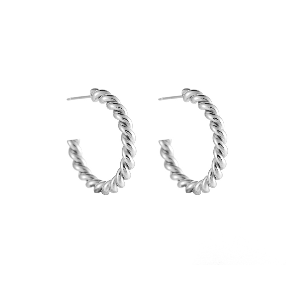 Edelstahl Ohrringe Cable Twist