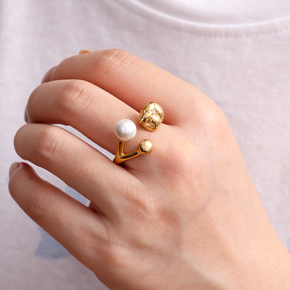 Pearl In Design Edelstahl Ring       