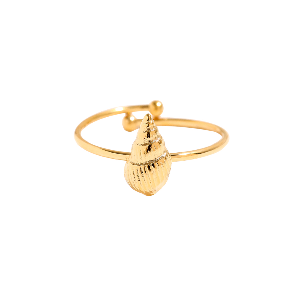 Single Snail Edelstahl Ring     