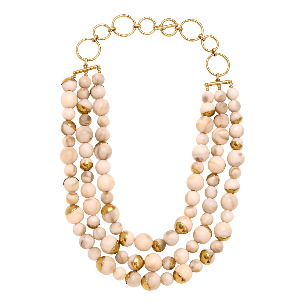 48cm Pefect Acrylic Beaded Edelstahl Halsketten