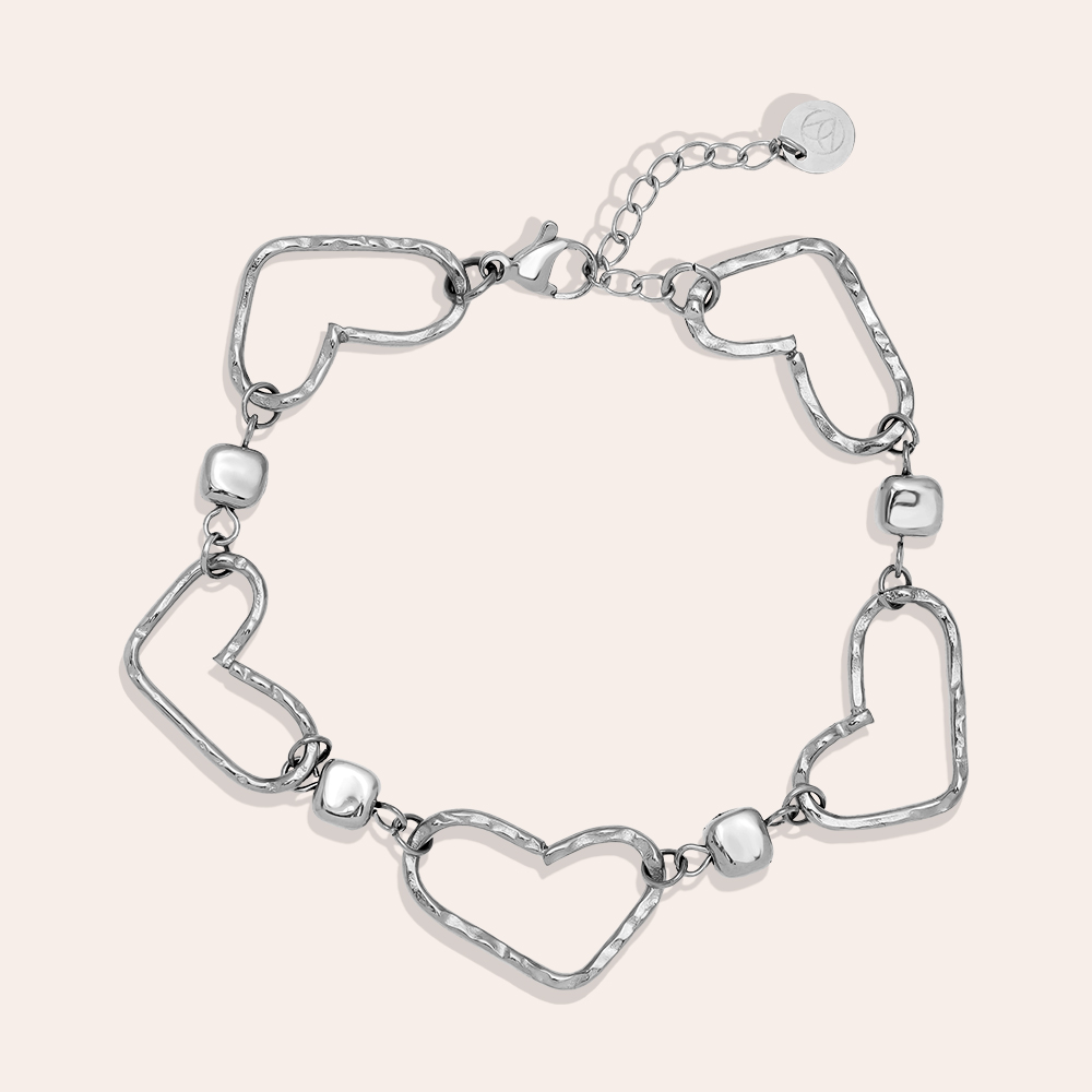 17cm Cool Heart Chain Edelstahl Armkette   