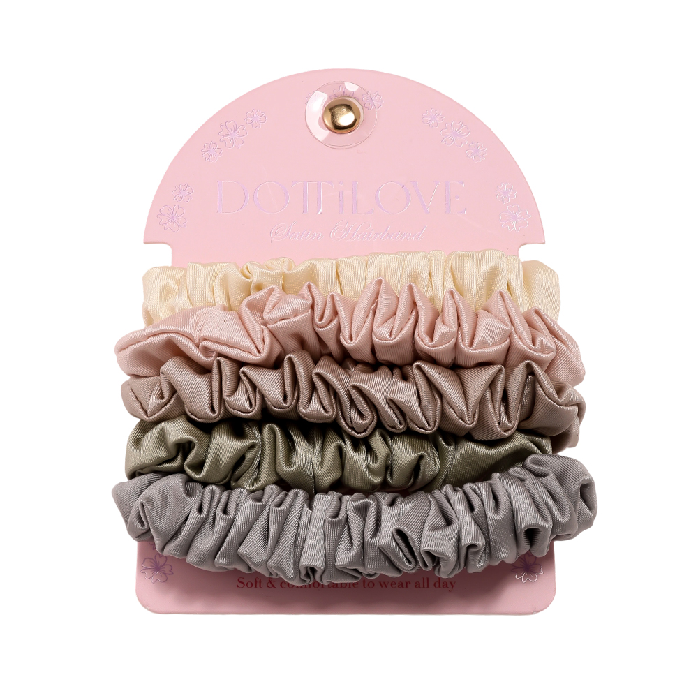 5 Stk. Große Satin Scrunchie set