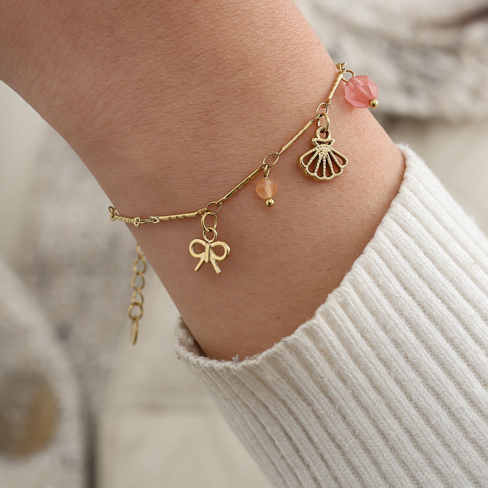 17cm Many Sweet Charms Edelstahl Armband  