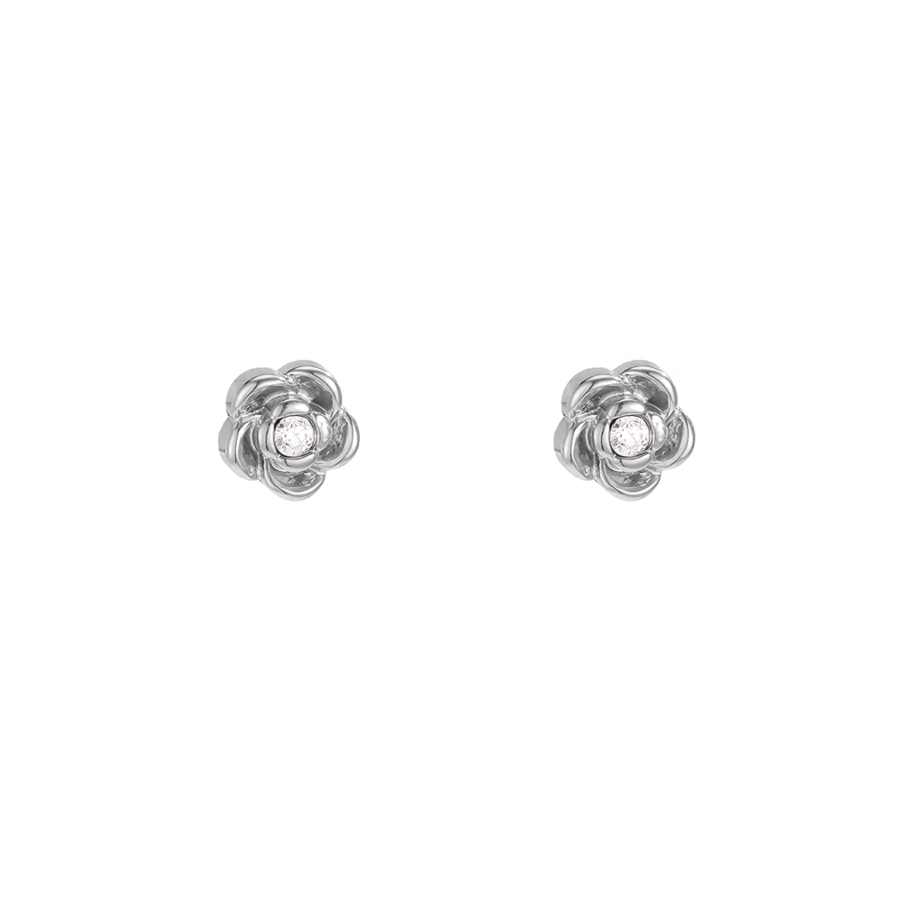 Edelstahl Ohrringe 5mm mini Blume