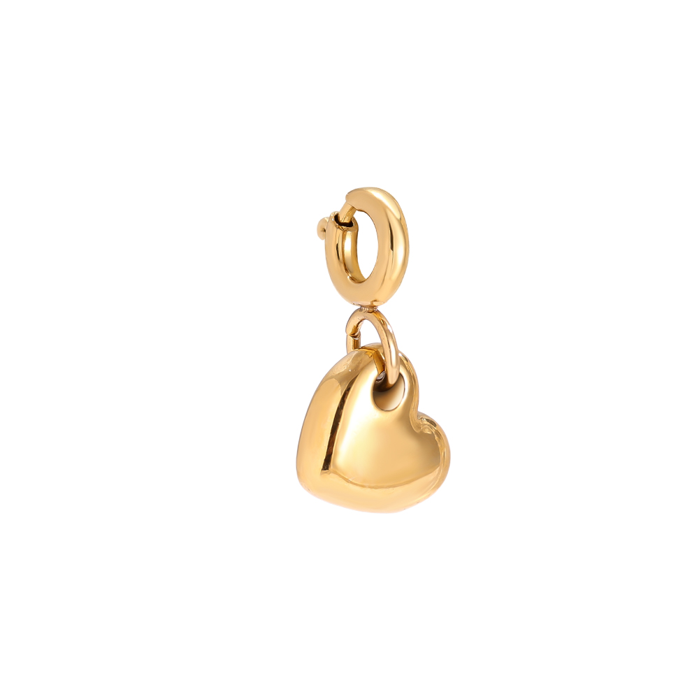 9mm Spring Clasp Nice Heart Edelstahl Pendant  