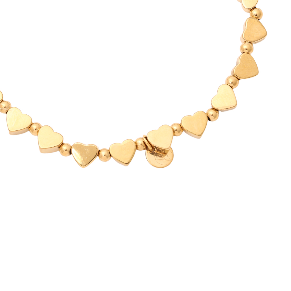 Elastic Heart Chain Edelstahl Armkette     