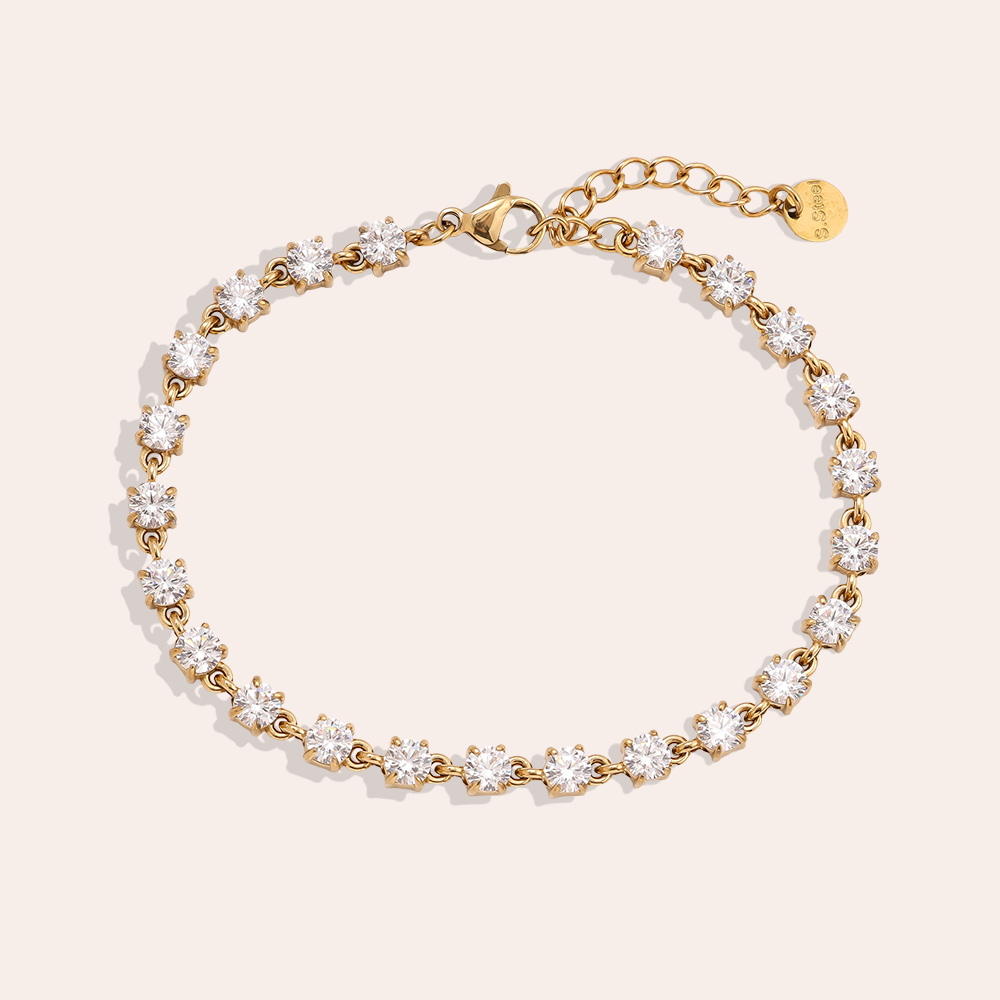 16cm Nice Diamond Chain Edelstahl Armkette    