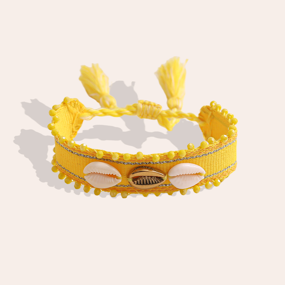 Muschel auf einem Polyesterbeutel Edelstahl Armband