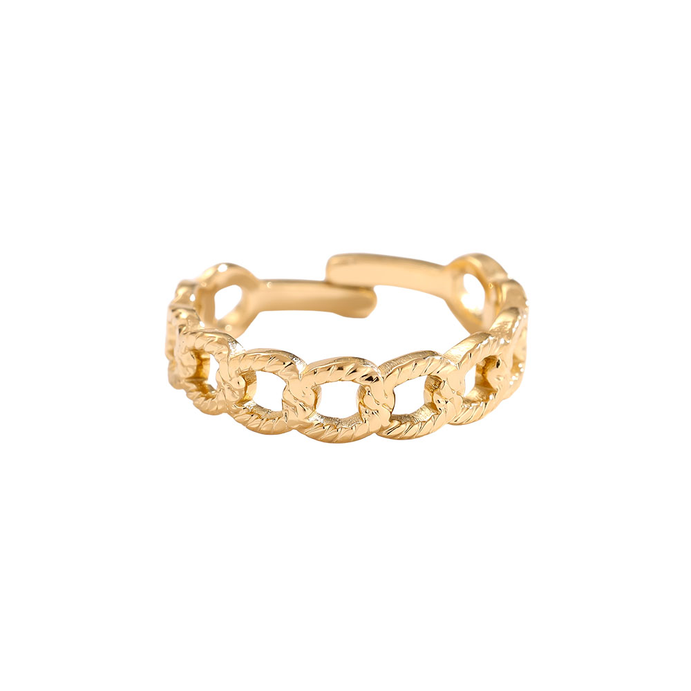 Chained Circles Edelstahl Ring