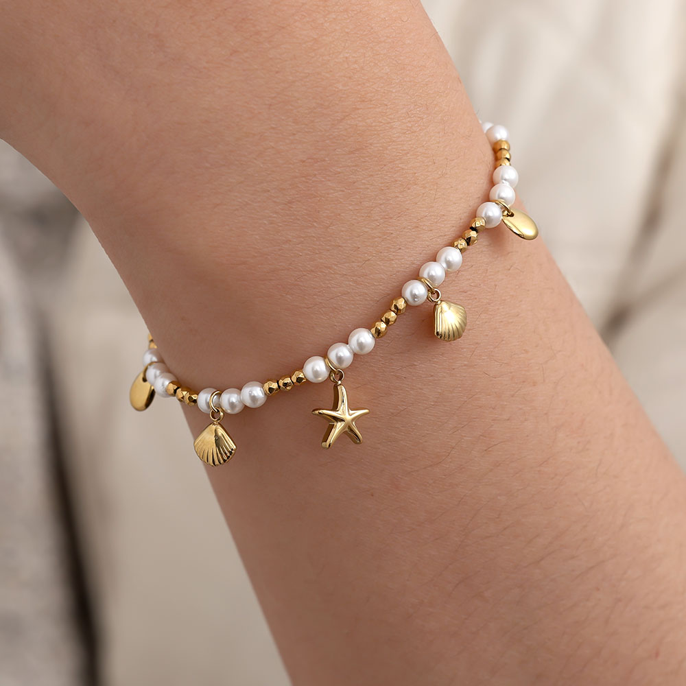 17cm Ocean And Pearl Edelstahl Armkette  