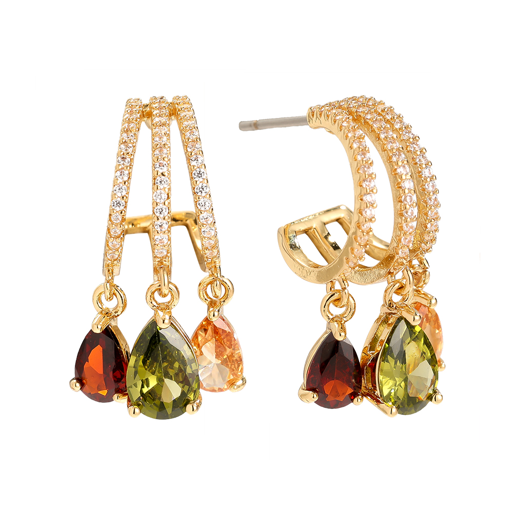 Diamond Drops Vergoldete Ohrringe  