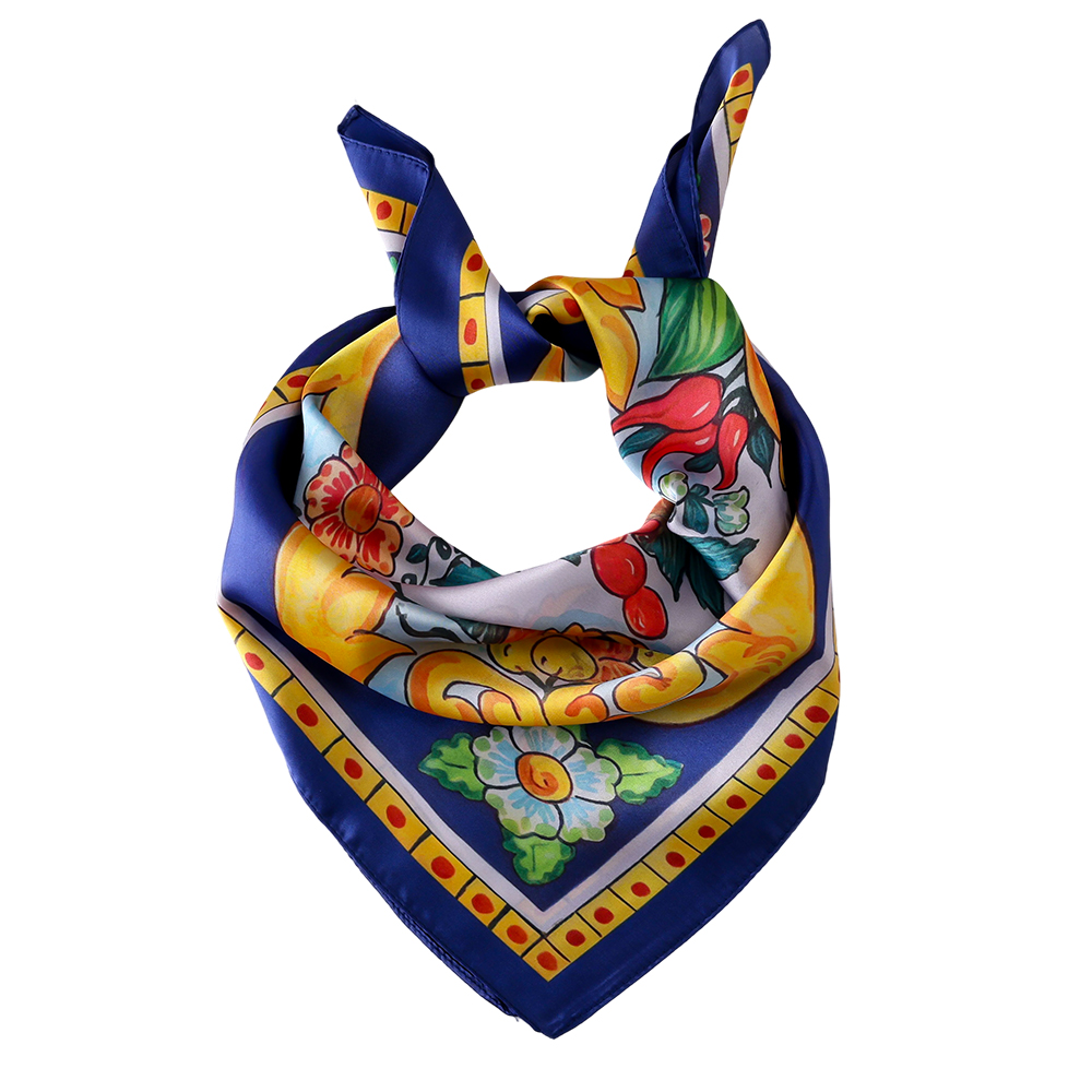 68*68cm Zitronen Print Schal