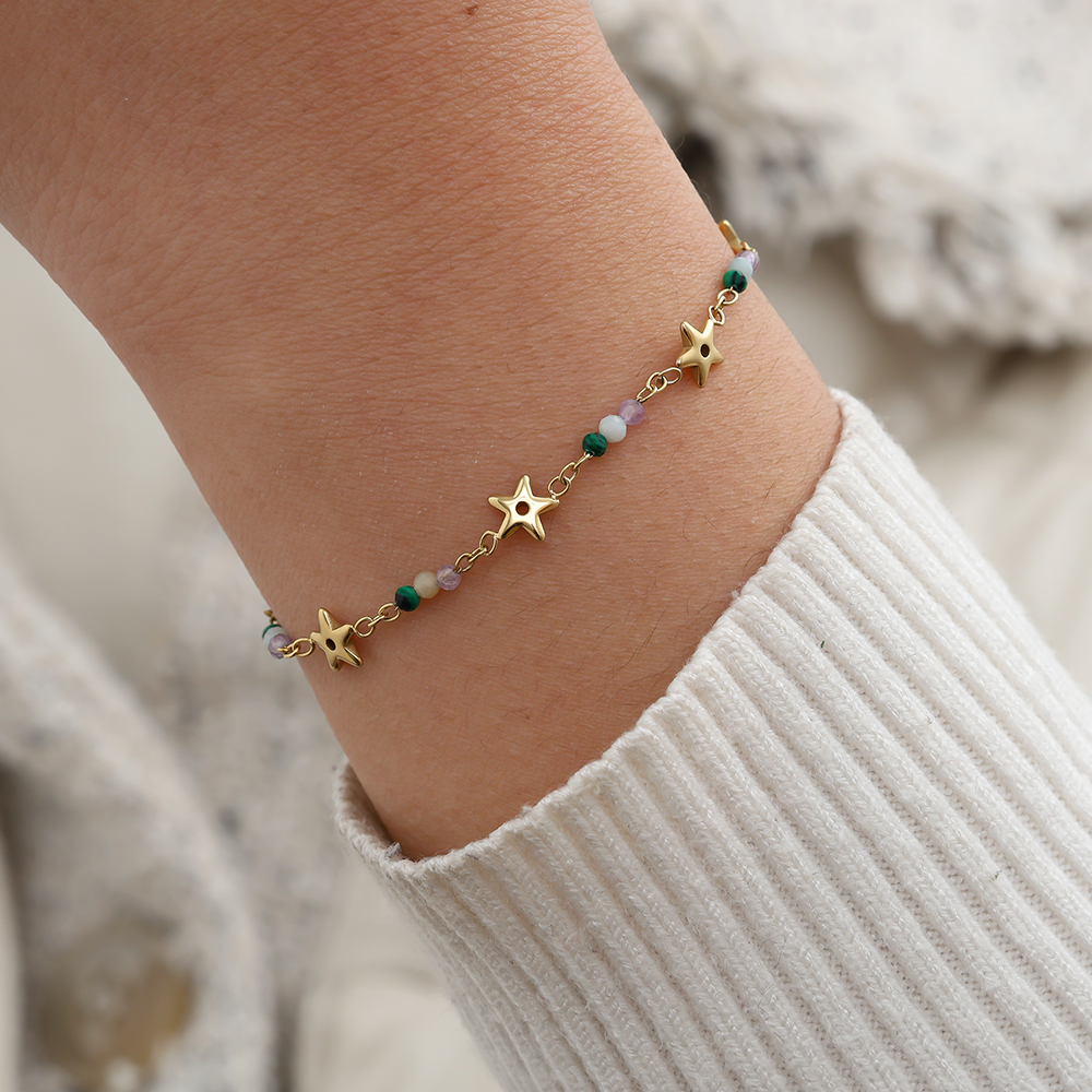 16cm Mini Stars Edelstahl Armband
