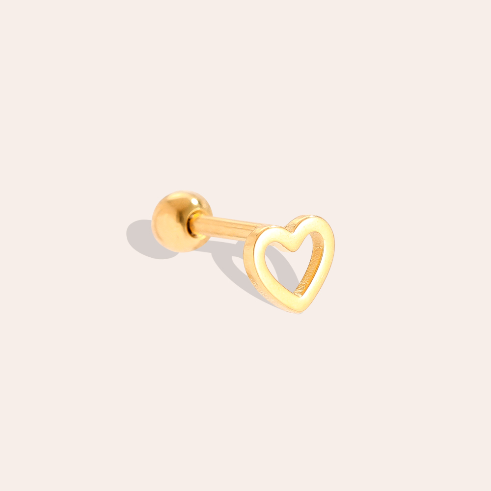 5mm Mini Hollow Heart Edelstahl Piercing     