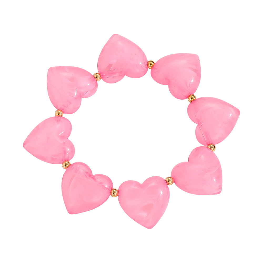 20cm Acrylic Hearts Edelstahl Armkette    