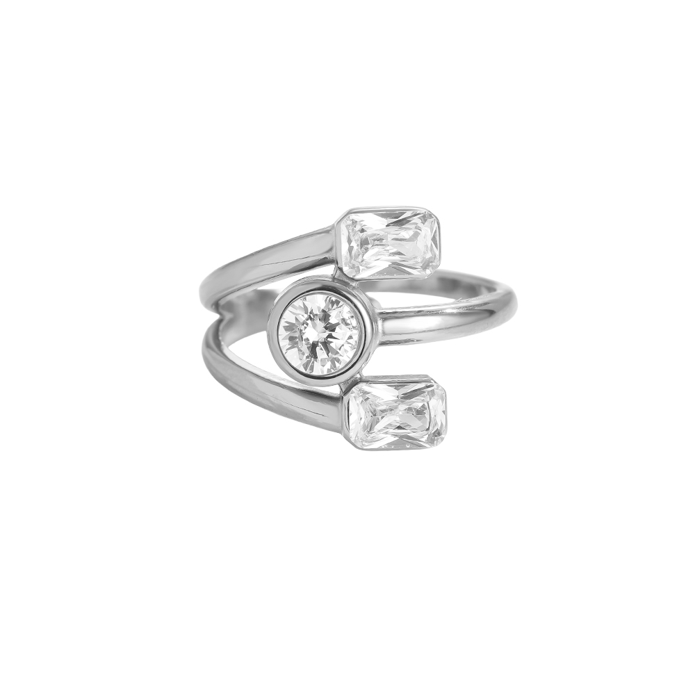 Some Diamonds Edelstahl Ring   