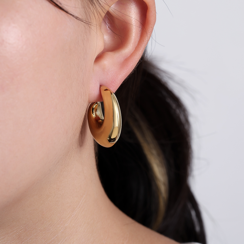 25mm Nice Egg Jack Edelstahl Ohrringe    