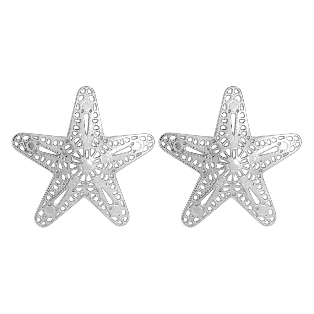 45mm Nice Sea Star Edelstahl Ohrringe  
