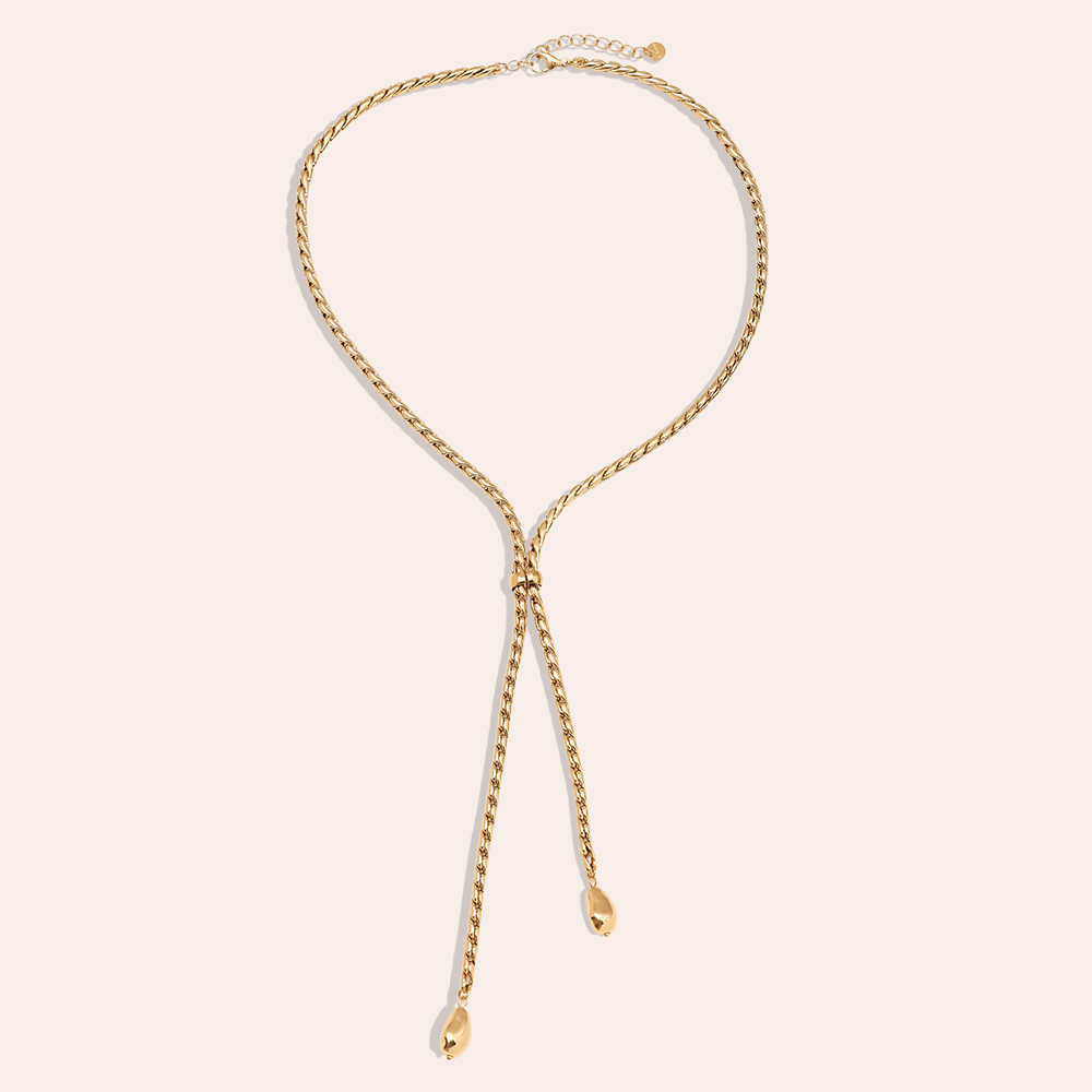 44cm Chain With Drop Edelstahl Halskette      