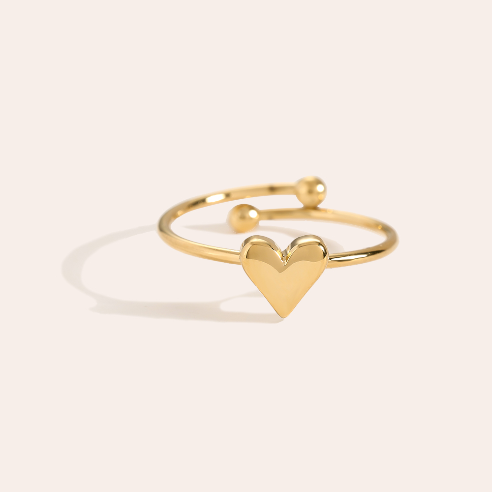 Edelstahl Ring Simple Heart